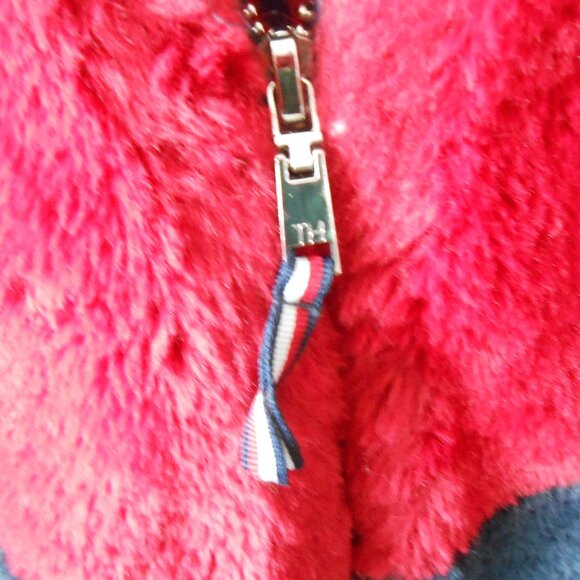 TOMMY HILFIGER COLORBLOCK FAUX FUR COAT-WOMEN'S SIZE LARGE-VERY GOOD CONDITION - Picture 3 of 7